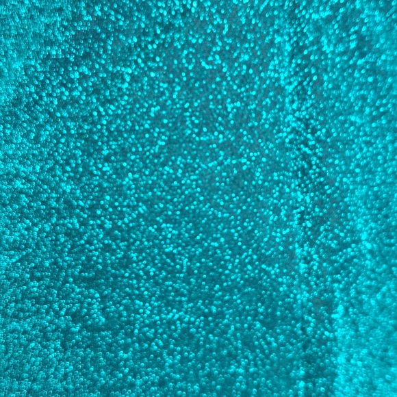 Stunning Teal Glitter Prom Dress with High Slit - Picture 14 of 15